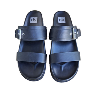 Dolce Vita Black Double Strap Buckle Sandals Size 11